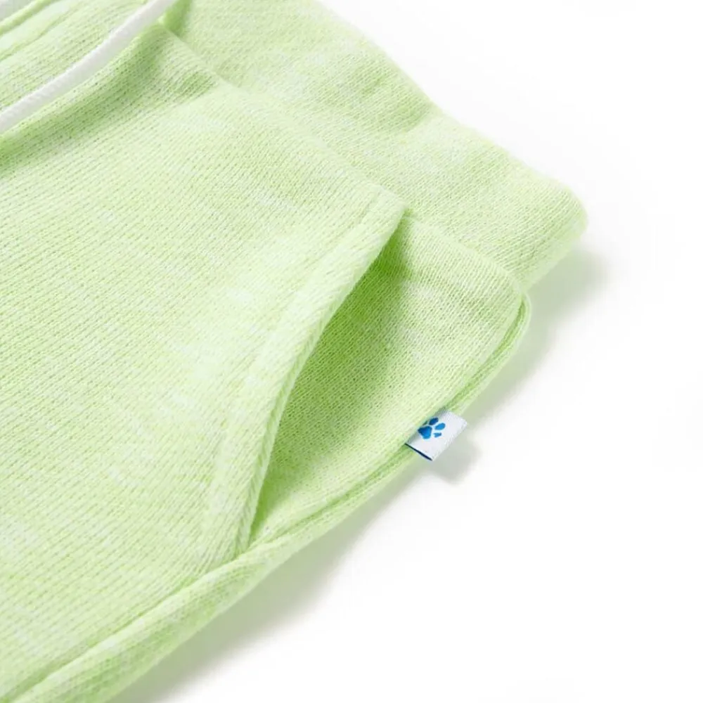 vidaXL Pantalón corto infantil con cordón amarillo neón 140 Best