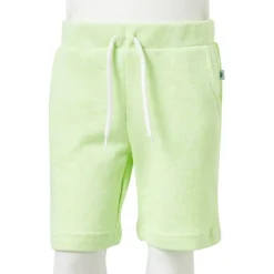 vidaXL Pantalón corto infantil con cordón amarillo neón 140 Best