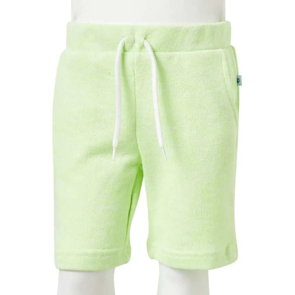 vidaXL Pantalón corto infantil con cordón amarillo neón 140 Best