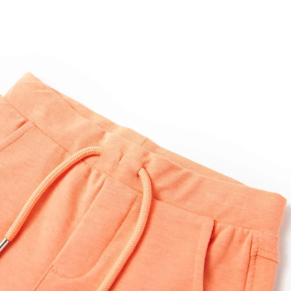 vidaXL Ropa Y Accesorios-Pantalón corto infantil con cordón naranja neón 128