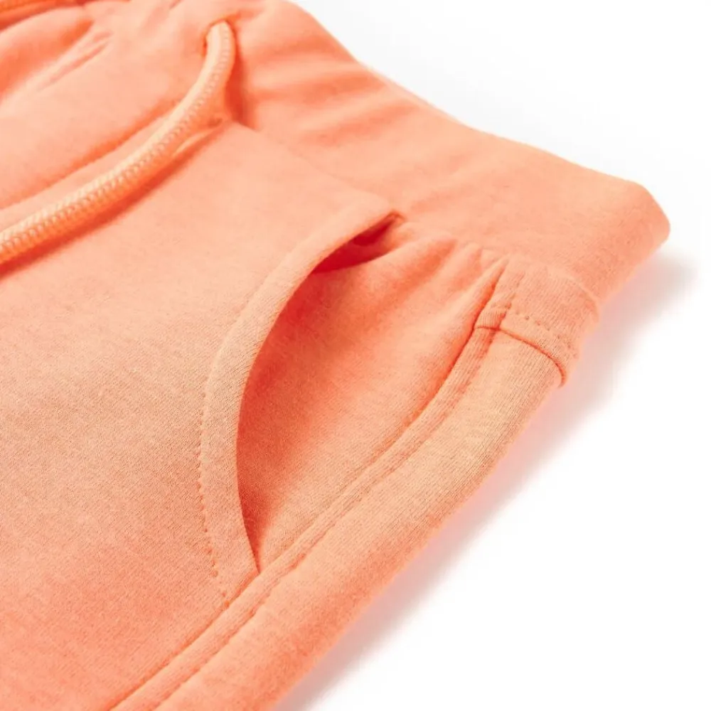 vidaXL Ropa Y Accesorios-Pantalón corto infantil con cordón naranja neón 128