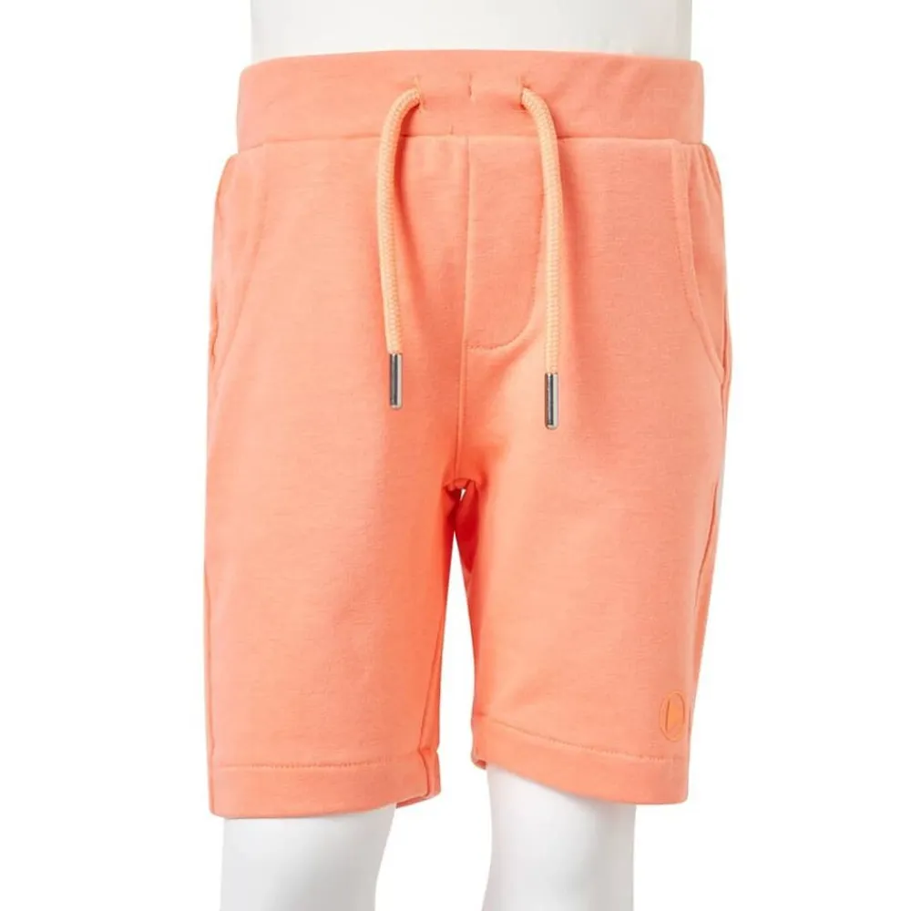vidaXL Ropa Y Accesorios-Pantalón corto infantil con cordón naranja neón 128