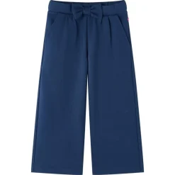 vidaXL Ropa Y Accesorios-Pantalón infantil con perneras anchas azul marino 104
