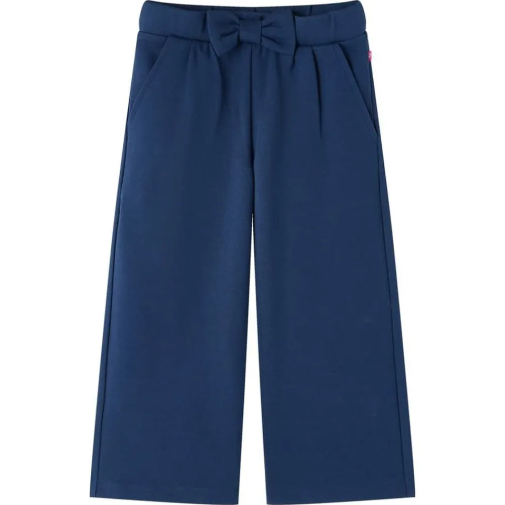 vidaXL Ropa Y Accesorios-Pantalón infantil con perneras anchas azul marino 104
