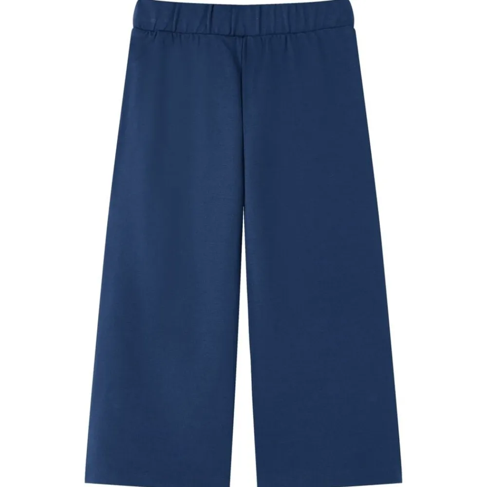 vidaXL Ropa Y Accesorios-Pantalón infantil con perneras anchas azul marino 104