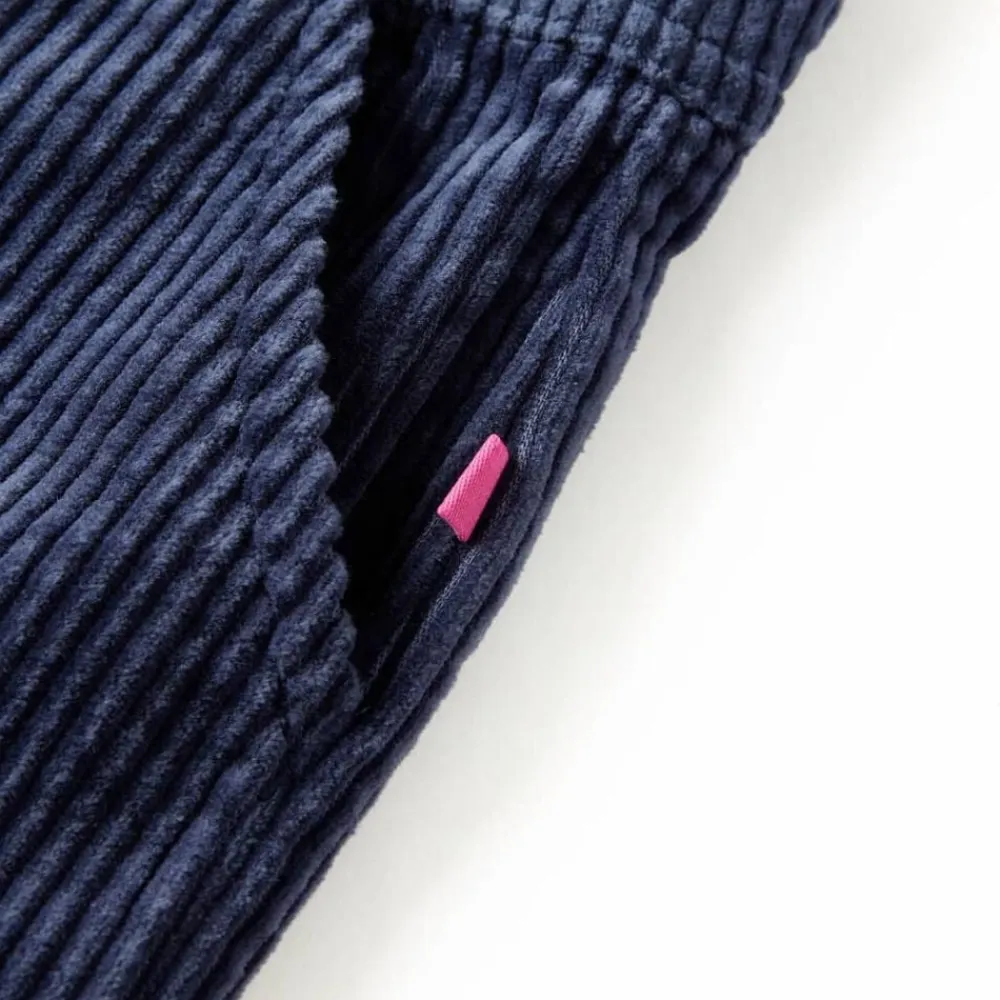 vidaXL Ropa Y Accesorios-Pantalón infantil pana azul marino 92
