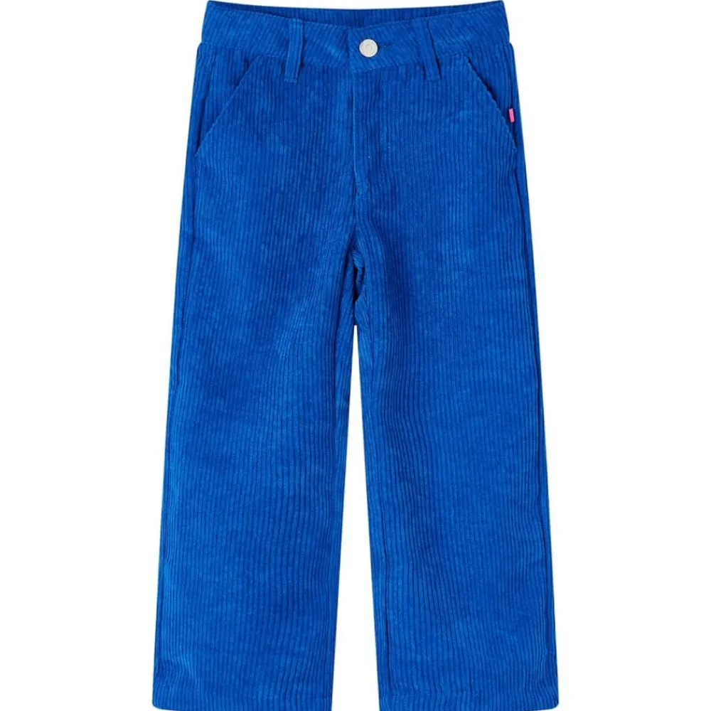 vidaXL Ropa Y Accesorios-Pantalón infantil pana azul cobalto 92