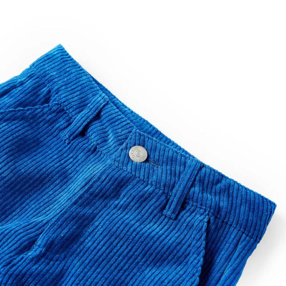 vidaXL Ropa Y Accesorios-Pantalón infantil pana azul cobalto 92