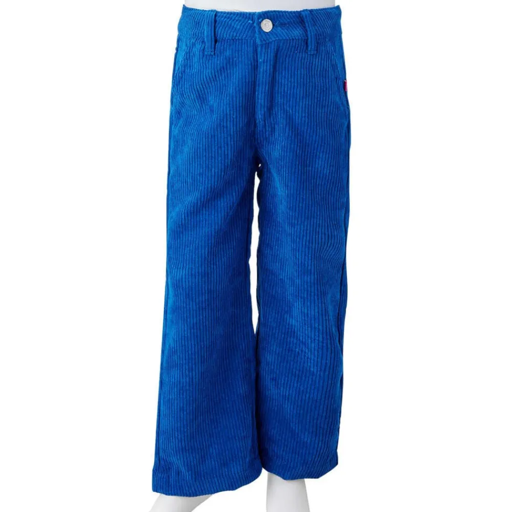 vidaXL Ropa Y Accesorios-Pantalón infantil pana azul cobalto 92
