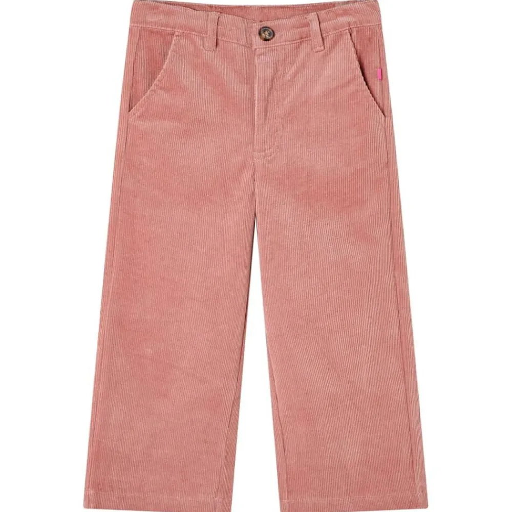 vidaXL Ropa Y Accesorios-Pantalón infantil pana rosa envejecido 92