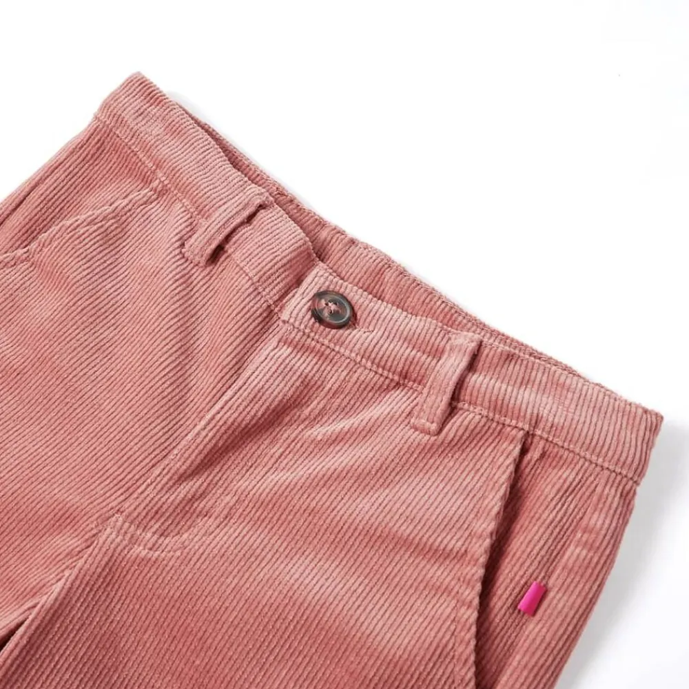 vidaXL Ropa Y Accesorios-Pantalón infantil pana rosa envejecido 92