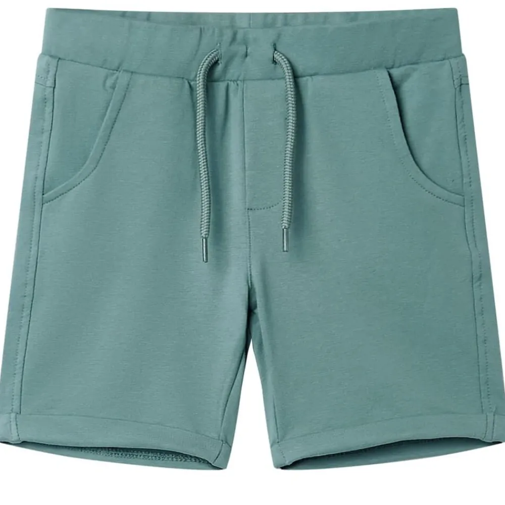 vidaXL Ropa Y Accesorios-Pantalones cortos infantiles con cordón color azul petróleo claro 92