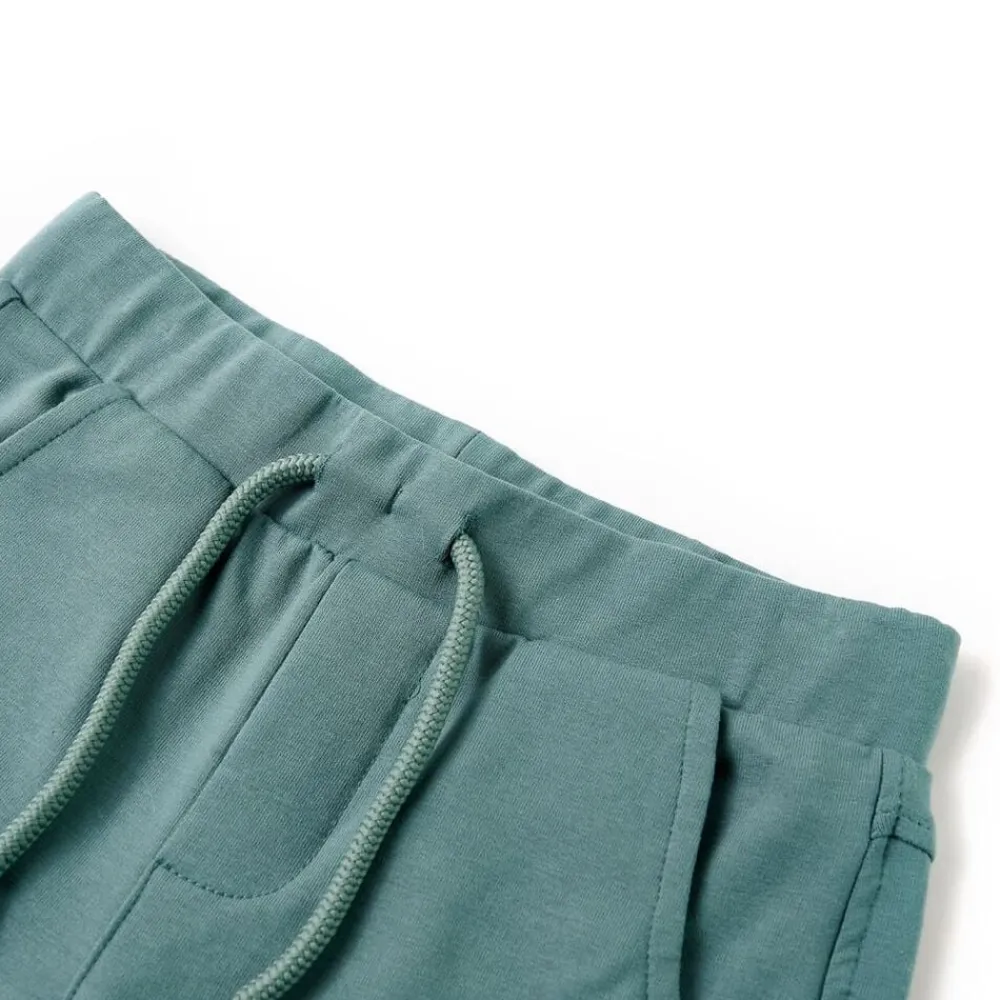 vidaXL Ropa Y Accesorios-Pantalones cortos infantiles con cordón color azul petróleo claro 92