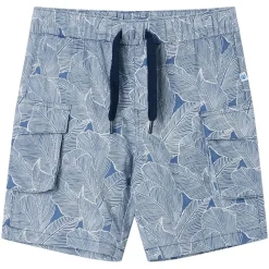 vidaXL Ropa Y Accesorios-Pantalones cortos infantiles con cordón azul oscuro 104