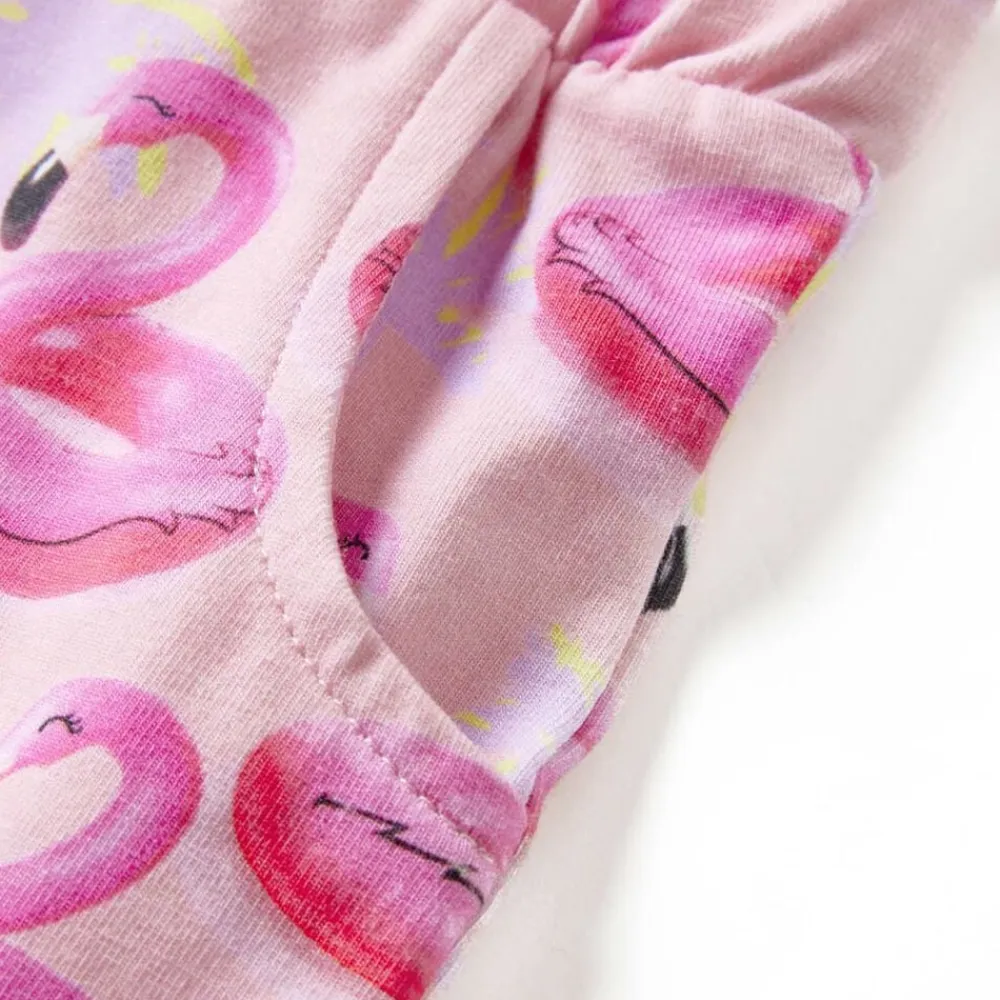 vidaXL Pantalones cortos infantiles con cordón rosa claro 92 Clearance