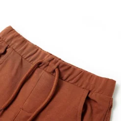 vidaXL Pantalones cortos infantiles con cordón marrón 92 Marrón Clearance