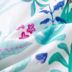 vidaXL Pantalones cortos infantiles con cordón crudo y verde menta oscuro 128 Hot