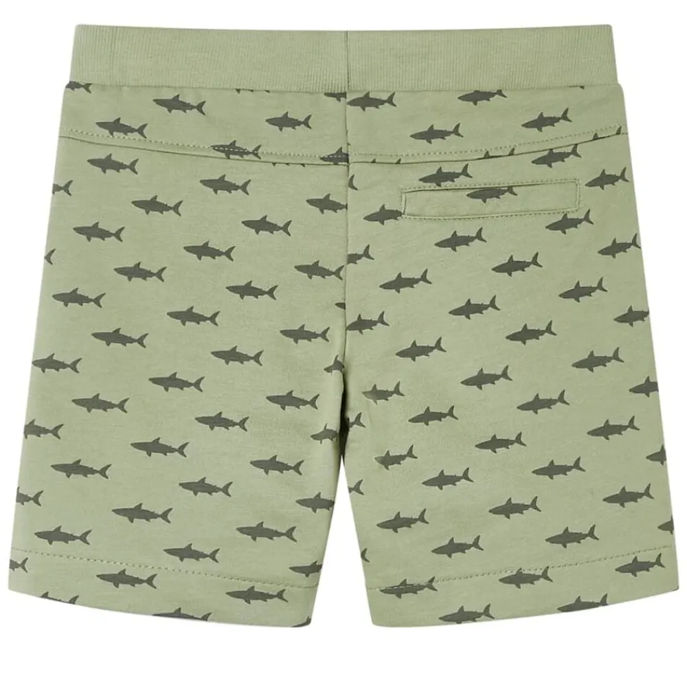 vidaXL Pantalones cortos infantiles con cordón claro 116 Caqui Clearance