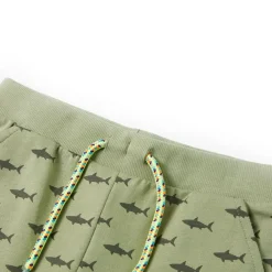 vidaXL Pantalones cortos infantiles con cordón claro 116 Caqui Clearance