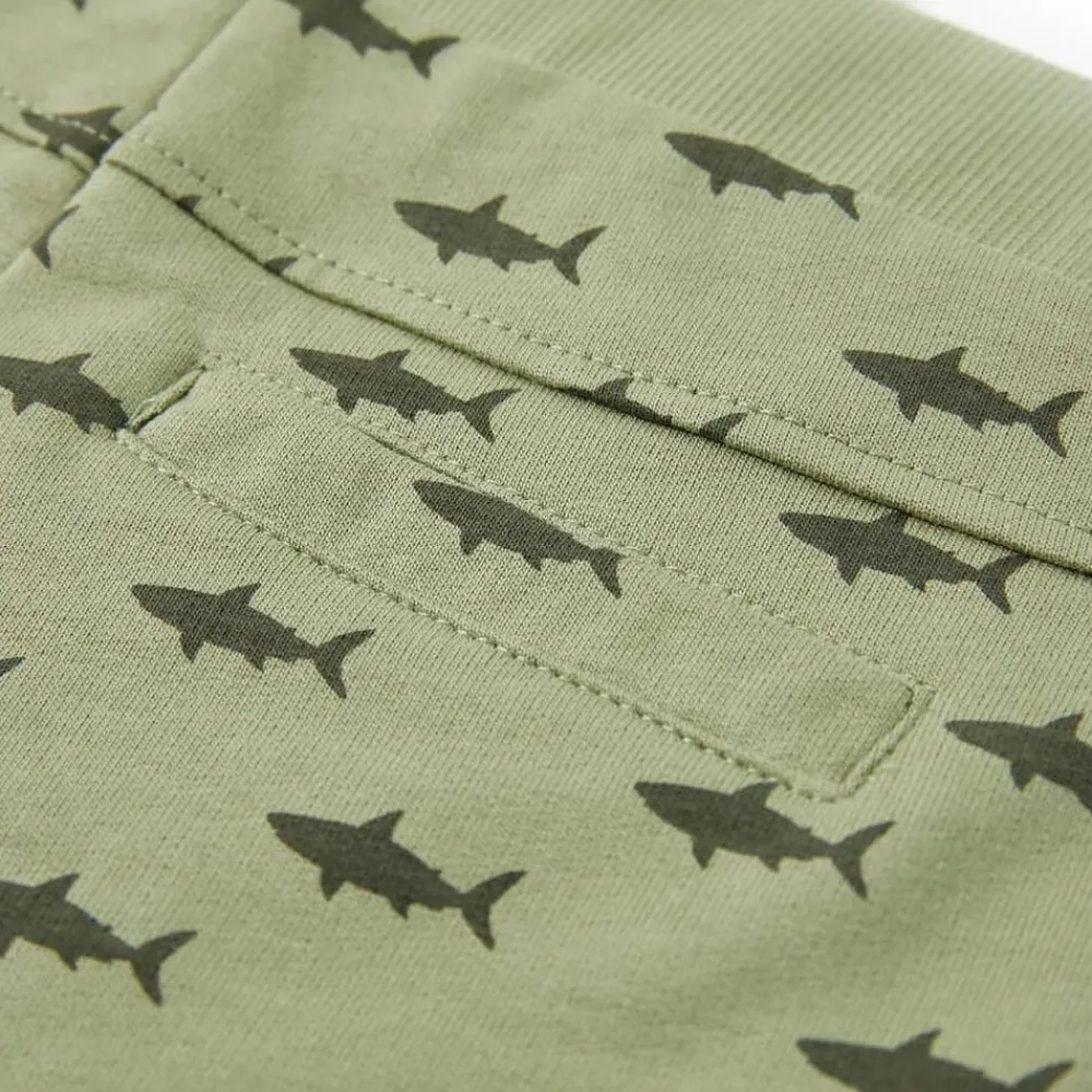 vidaXL Pantalones cortos infantiles con cordón claro 116 Caqui Clearance