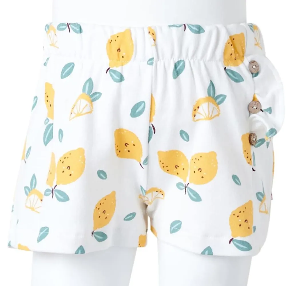 vidaXL Ropa Y Accesorios-Pantalones cortos infantiles color crudo 92