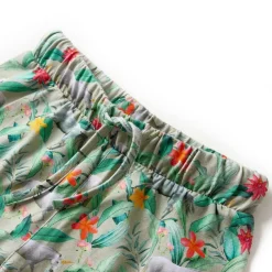 vidaXL Pantalones cortos infantiles con cordón caqui claro 116 Outlet