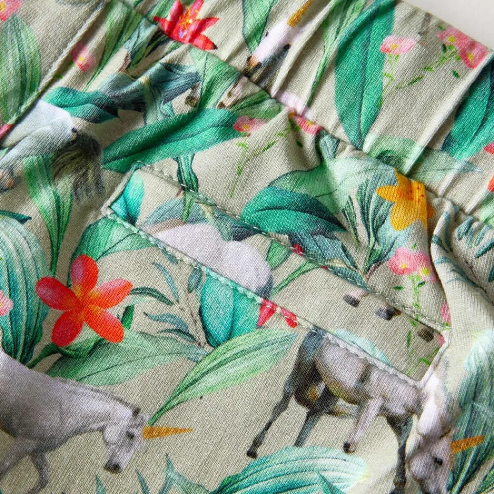 vidaXL Pantalones cortos infantiles con cordón caqui claro 116 Outlet