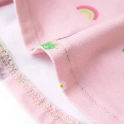 vidaXL Ropa Y Accesorios-Pantalones cortos infantiles con cordón rosa claro 128
