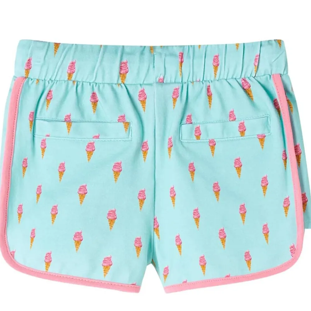 vidaXL Pantalones cortos infantiles con cordón menta claro 104 Outlet