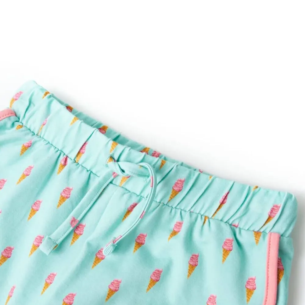 vidaXL Pantalones cortos infantiles con cordón menta claro 104 Outlet