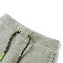 vidaXL Ropa Y Accesorios-Pantalones cortos infantiles con cordón claro mélange 92