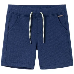 vidaXL Ropa Y Accesorios-Pantalones cortos infantiles con cordón azul oscuro 104