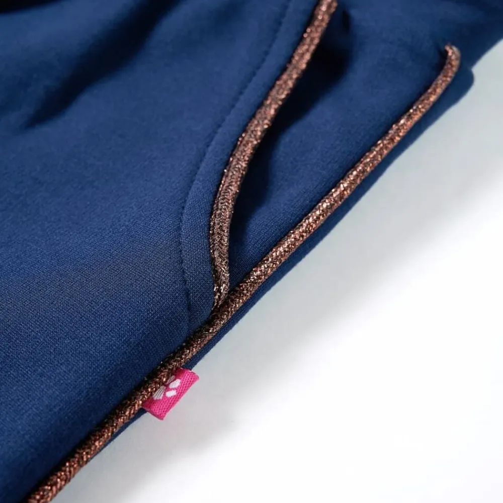 vidaXL Ropa Y Accesorios-Pantalones infantiles con cordón azul marino 92