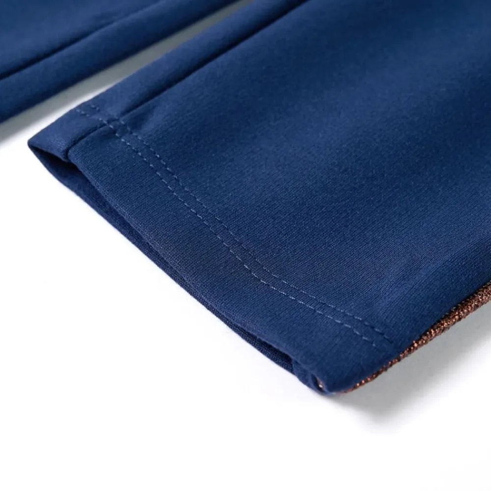 vidaXL Ropa Y Accesorios-Pantalones infantiles con cordón azul marino 92