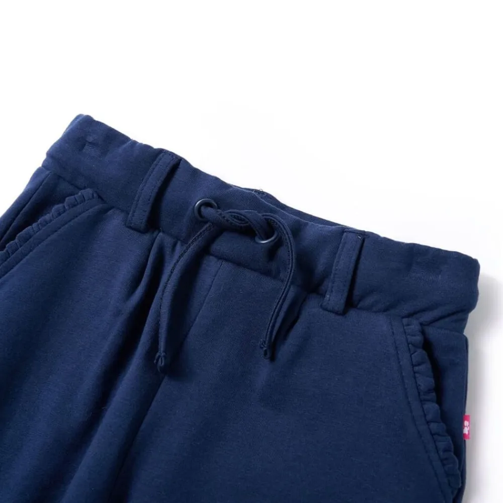 vidaXL Pantalones infantiles con cordón azul marino 92 Outlet