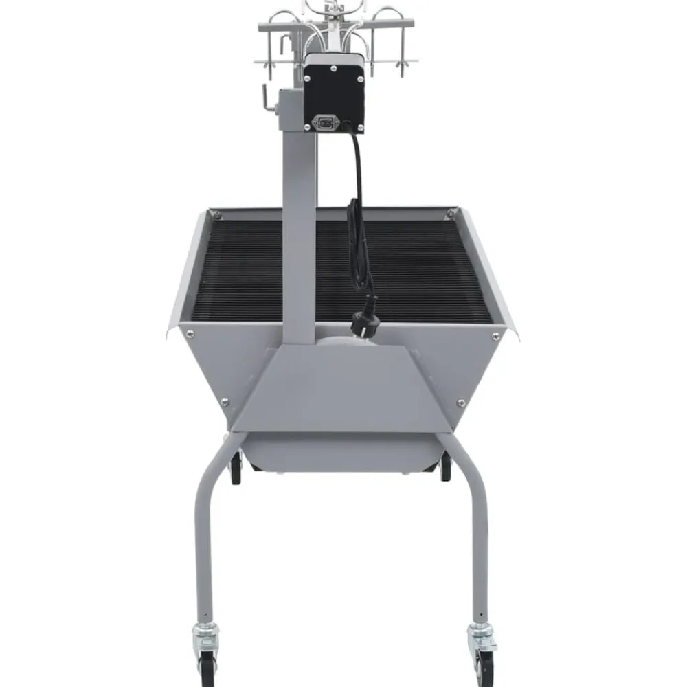 vidaXL Cocina Y Comedor-Parrilla De Barbacoa Con Asador Y Motor Eléctrico