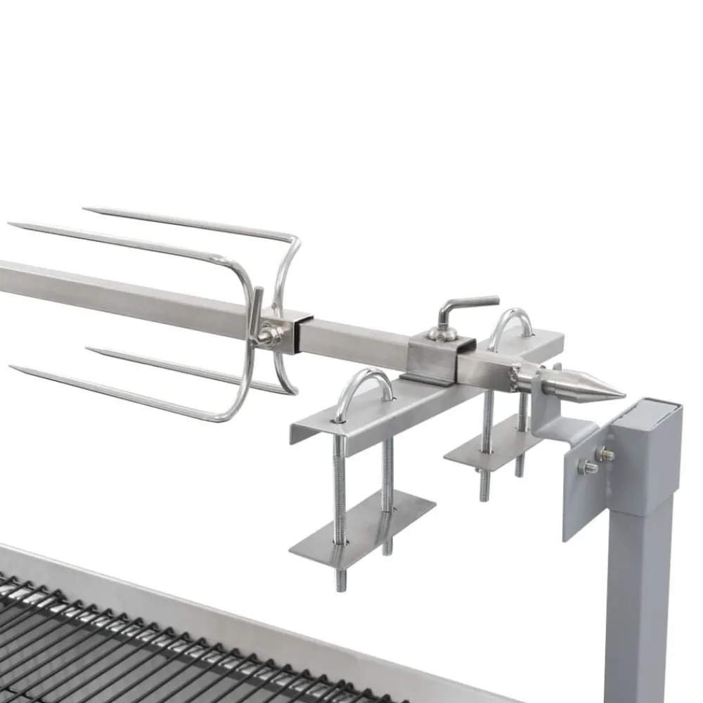vidaXL Cocina Y Comedor-Parrilla De Barbacoa Con Asador Y Motor Eléctrico