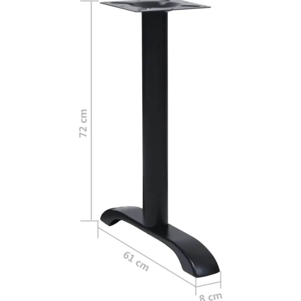 vidaXL Patas para mesa de bistró 2 uds. Hierro fundido negro 61x8x72cm Outlet