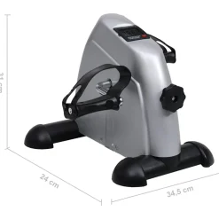 vidaXL Fitness Y Musculación-Pedalina plateada con carcasa de plástico