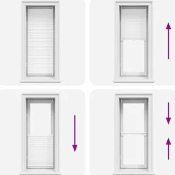 vidaXL Persiana Plisada 40X100cm Blanco New