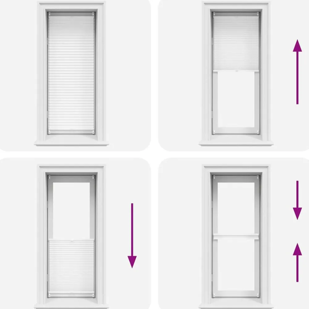 vidaXL Persiana Plisada 40X100cm Blanco New