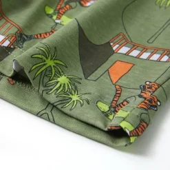 vidaXL Ropa Y Accesorios-Pijama de manga corta infantil caqui claro 92