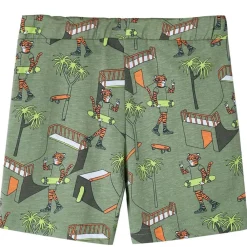 vidaXL Ropa Y Accesorios-Pijama de manga corta infantil caqui claro 92