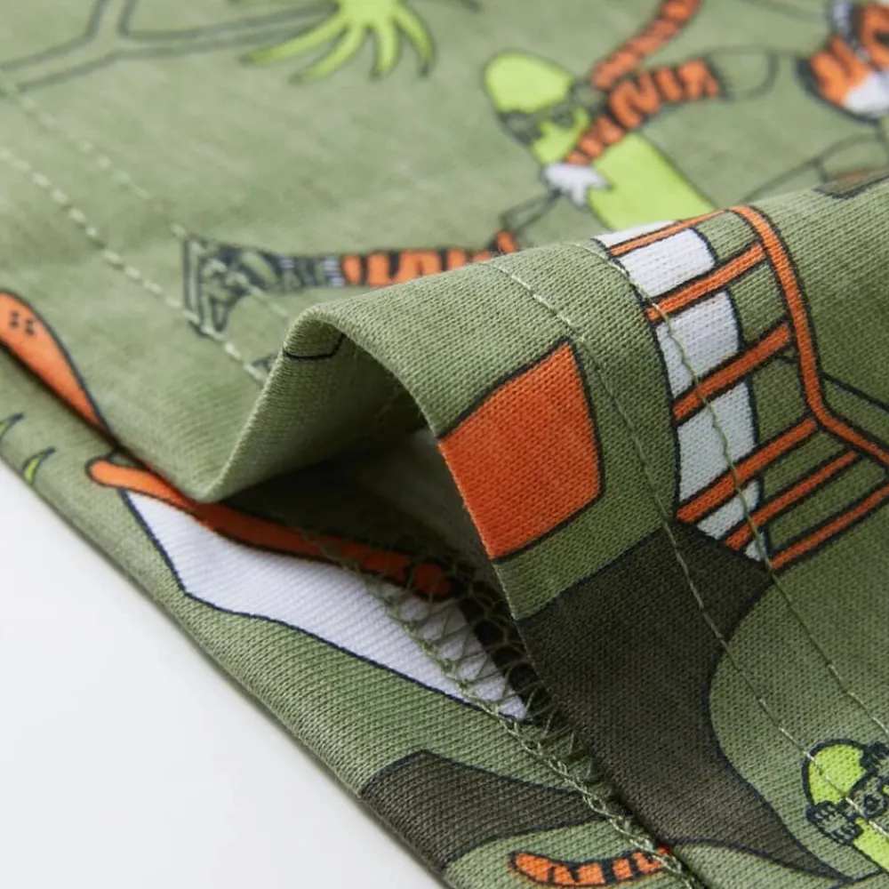 vidaXL Ropa Y Accesorios-Pijama de manga corta infantil caqui claro 92