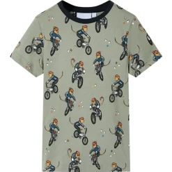 vidaXL Ropa Y Accesorios-Pijama de manga corta infantil caqui claro 92