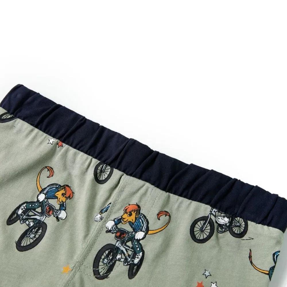 vidaXL Ropa Y Accesorios-Pijama de manga corta infantil caqui claro 92