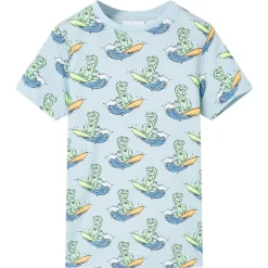 vidaXL Ropa Y Accesorios-Pijama de niños de manga corta azul claro 104