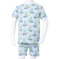 vidaXL Ropa Y Accesorios-Pijama de niños de manga corta azul claro 104