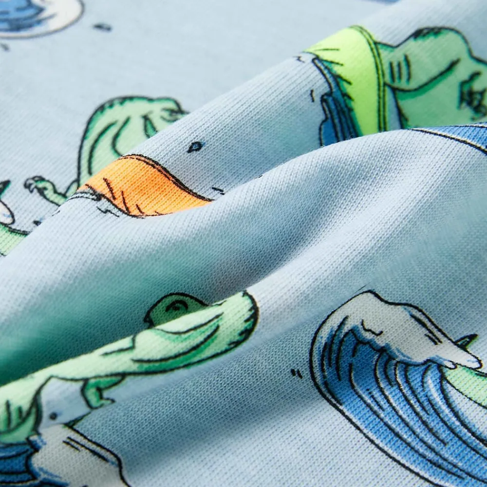 vidaXL Ropa Y Accesorios-Pijama de niños de manga corta azul claro 104