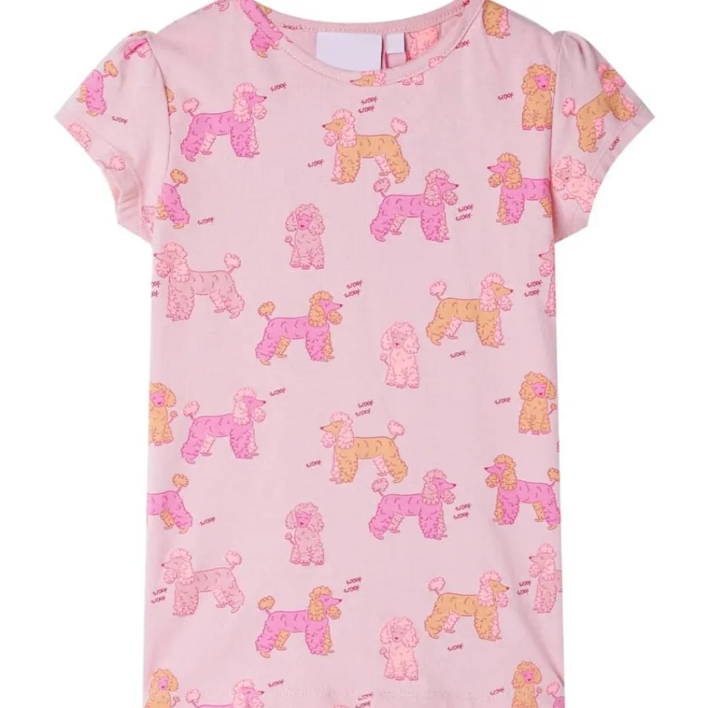 vidaXL Pijama infantil de manga corta rosa claro 92 Outlet
